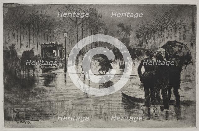 Artists Returning from the Salon, 1877. Creator: Félix Hilaire Buhot (French, 1847-1898).