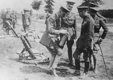 King Geo. studies trench bombs, 7 Jul 1917. Creator: Bain News Service.