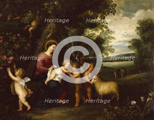 Holy Family Departing for Egypt, c1625. Creator: Pieter van Avont.