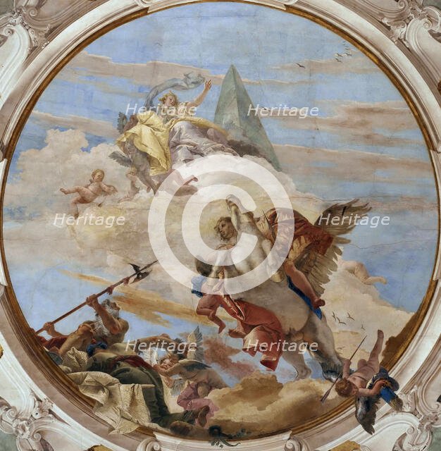 Bellerophon on Pegasus, ca 1746. Creator: Tiepolo, Giambattista (1696-1770).