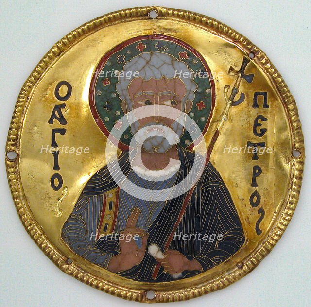 Medallion with Saint Peter from an Icon Frame, Byzantine, ca. 1100. Creator: Unknown.