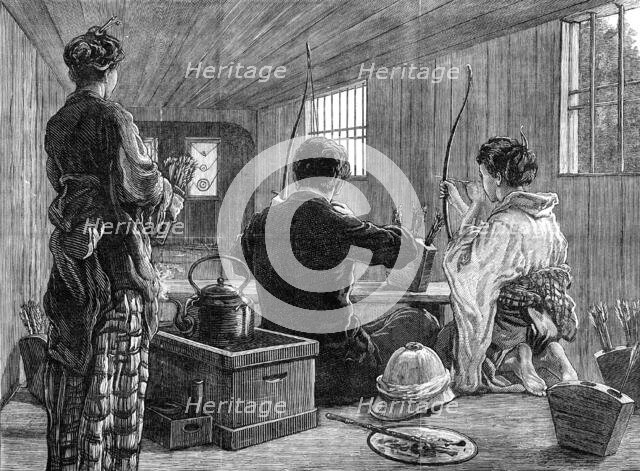 A Japanese archery house in Jeddo, 1881. Creator: Unknown.