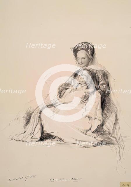 Hebrew Woman and Child, 1840. Creator: Joseph Nash.