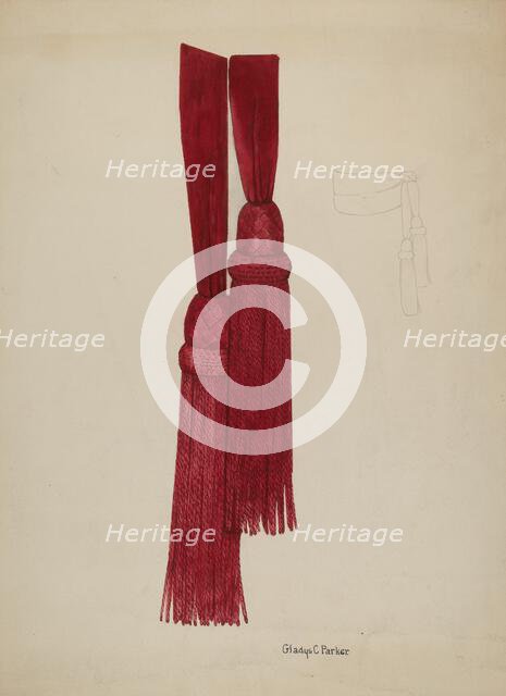 Civil War Sash, c. 1936. Creator: Gladys C. Parker.