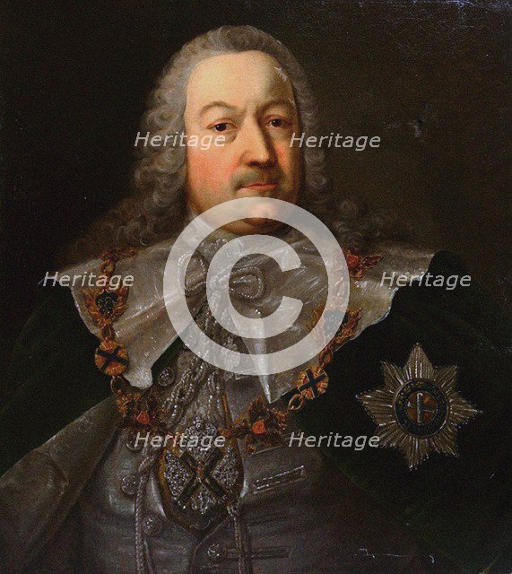 Portrait of Hermann Carl von Keyserlingk (1696-1764), Mid of the 18th century. Artist: Hagelgans, Michael Christoph (1725-1766)