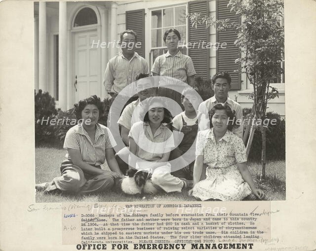 Japanese relocation, California, 1942. Creator: Dorothea Lange.