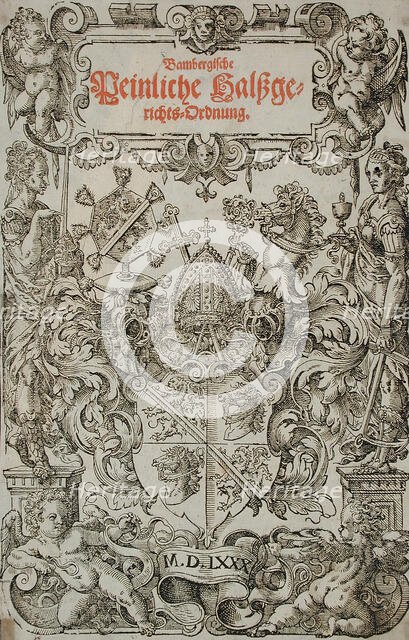 Frontispiece of Bamberger Highcourt, 1580. Creator: Unknown.