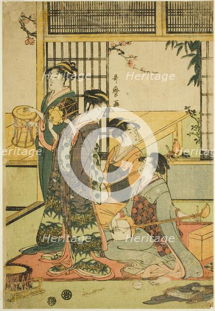 Drums and Shamisen, Japan, n.d. Creator: Kitagawa Utamaro.