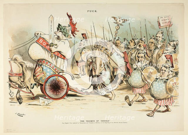 The Triumph of Boodle, from Boodle, n.d. Creator: Joseph Keppler.