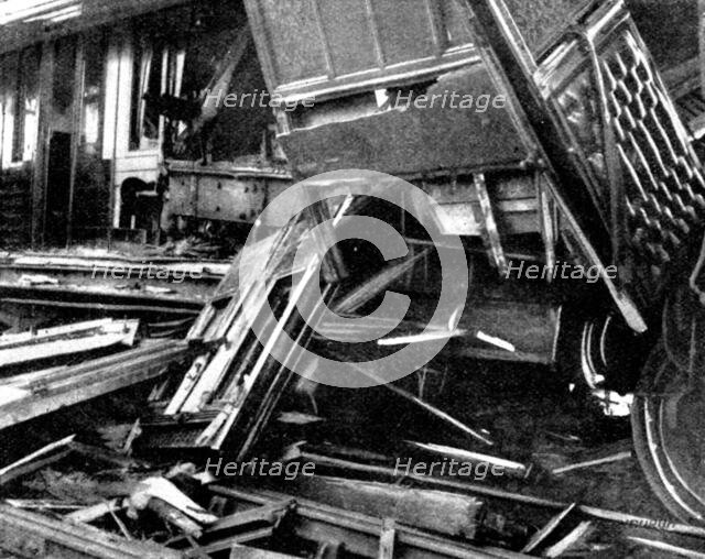 The accident to a Scotch Express, 1898. Creator: William Crooke.