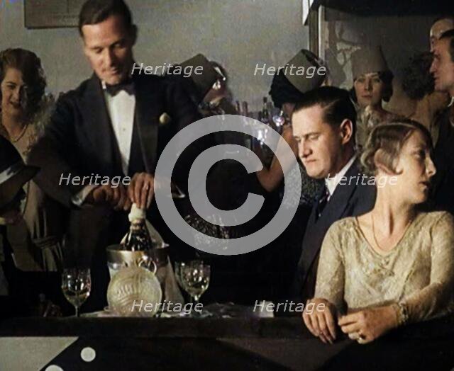People Drinking Alcohol in Prohibition Era United States of America, 1929. Creator: British Pathe Ltd.