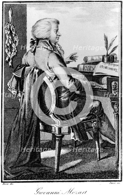 Wolfgang Amadeus Mozart, Austrian composer, c1784-1827. Artist: Giovanni Antonio Sasso