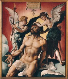 Christ crowned with thorns between two angels, 1532. Creator: Heemskerck, Maarten Jacobsz, van (1498-1574).