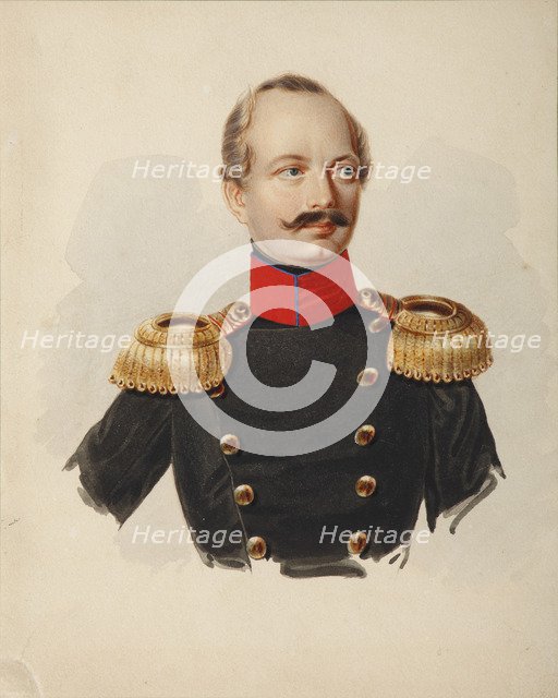 Portrait of Nikolay Fyodorovich Plautin (1794-1866), 1839-1843. Artist: Klünder, Alexander Ivanovich (1802-1875)