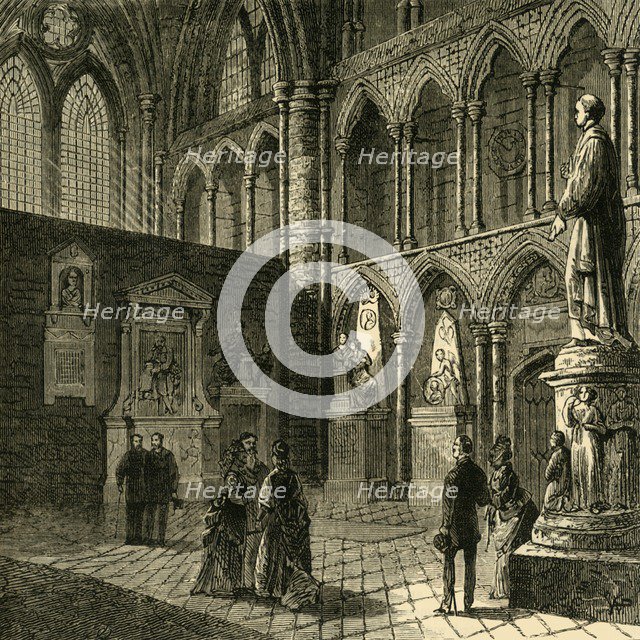 'Poets' Corner, Westminster Abbey', (1881). Creator: Unknown.