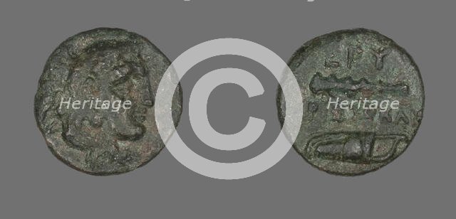Coin Depicting the Hero Herakles, 4th century BCE. Creator: Unknown.