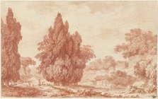 A Stand of Cypresses in an Italian Park, c. 1760. Creator: Jean-Honore Fragonard.