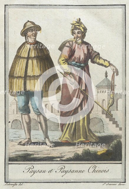 Costumes de Différents Pays, 'Paysan et Paysanne Chinois', c1797. Creators: Jacques Grasset de Saint-Sauveur, LF Labrousse.