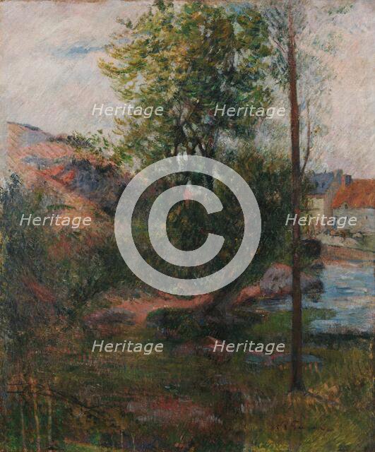 Willow by the Aven , 1888. Creator: Gauguin, Paul Eugéne Henri (1848-1903).
