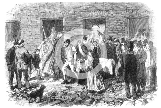 Illustrations of the Flood at Sheffield:...conveying the dead..., Malin Bridge, 1864. Creator: Unknown.