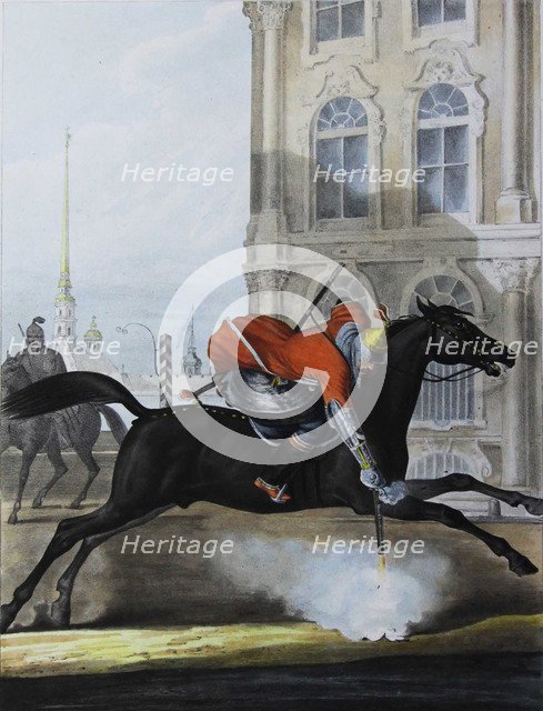 Junker of the Life-Guards Caucasian-Mountain squadron, 1829. Artist: Belousov, Lev Alexandrovich (1806-1864)