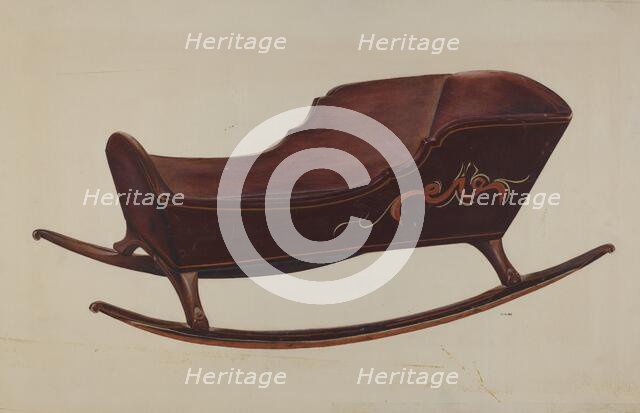 Doll Cradle, c. 1938. Creator: Orville Cline.
