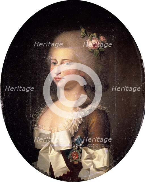 Portrait of Louise Auguste of Denmark (1771-1843) , 1784. Creator: Juel, Jens (1745-1802).