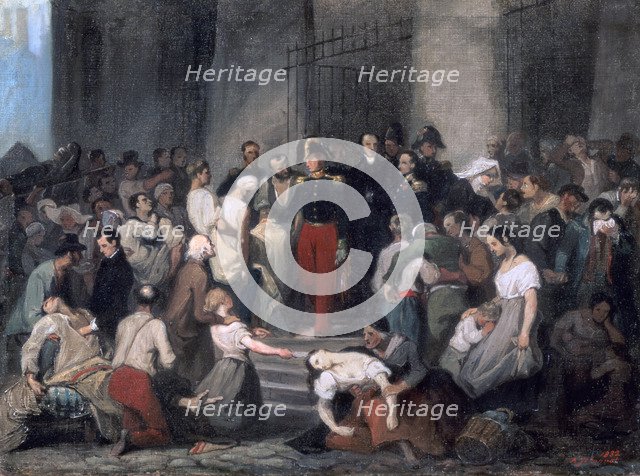 'The Duke of Orleans ..During the Cholera Epidemic', c1830. Artist: Alfred Johannot