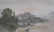 Italian Landscape with Hilltop Village, 1825. Creator: James William Giles.