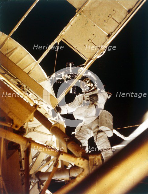 Space Shuttle - spacewalk, 1980s.  Creator: NASA.
