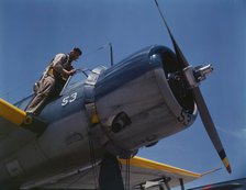 Aviation cadet in training at the Naval Air Base, Corpus Christi, Texas, 1942. Creator: Howard Hollem.