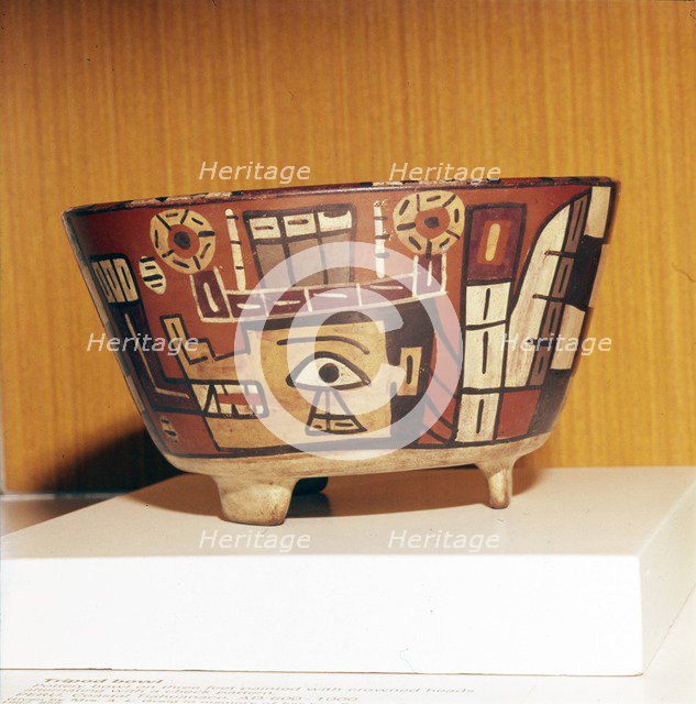 Pottery Bowl from  Tiahuanaco Culture, Peru, 600-1000. Artist: Unknown.