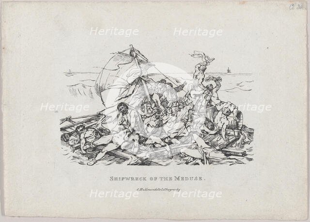 Shipwreck of the Meduse, 1820. Creators: Theodore Gericault, Nicolas-Toussaint Charlet.