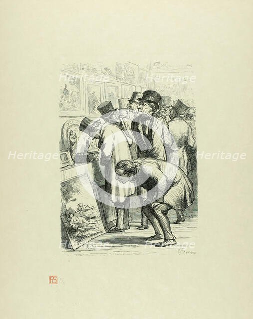 Preview at the Auction House Drouot, 1862, printed 1920. Creator: Charles Maurand.