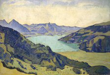 View of the Lake of Thun from Breitlauenen, 1906. Creator: Hodler, Ferdinand (1853-1918).