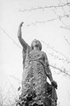Statue, Highgate Cemetery, Hampstead, London, 1997. Artist: John Gay.