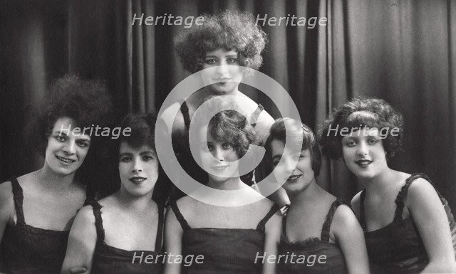 A dance or theatre group, c1900-1929(?).Artist: Jerome Ltd
