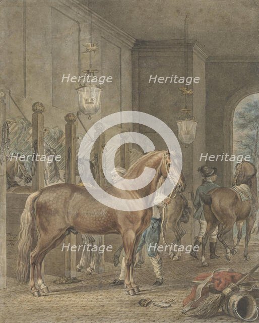 Stable Interior, 1780. Creator: Tethart Philip Christian Haag.