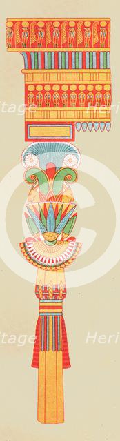 'Bouquet capital', Thebes, Egypt, (1928). Creator: Unknown.