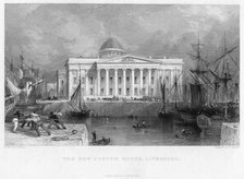 The New Custom House, Liverpool, 1836.Artist: W Finden