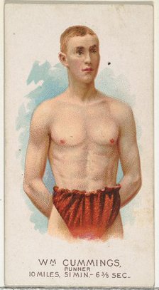 William Cummings, Runner, from World's Champions, Series 2 (N29) for Allen & Ginter Cigare..., 1888. Creator: Allen & Ginter.