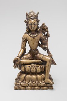 Bodhisattva Avalokiteshvara Seated with Hand in Gesture of Gift Giving (Varadamudra), 8th/9th cent. Creator: Unknown.
