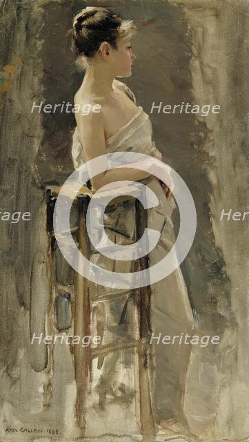 Model Study, 1885. Creator: Akseli Gallen-Kallela.