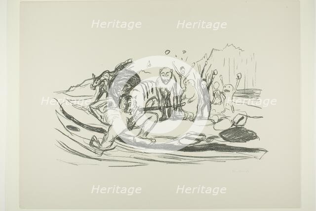 Alpha's Death, 1908/09. Creator: Edvard Munch.