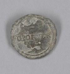 Identification button used by Thomas Porter II, ca. 1820. Creator: I. Nutting & Son.