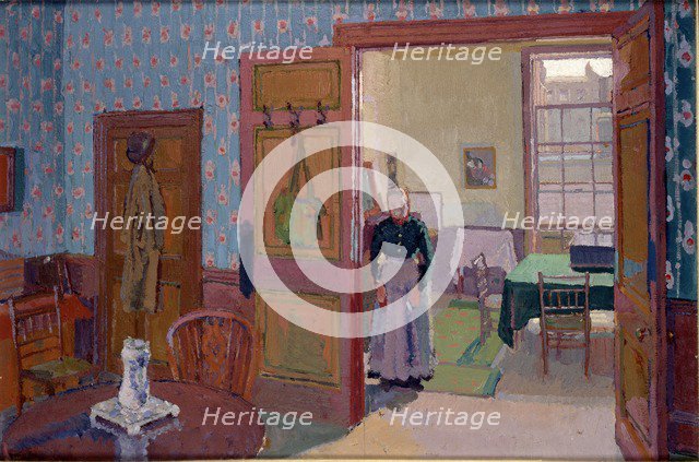 Interior with Mrs Mounter, 1916-1917. Artist: Harold Gilman.