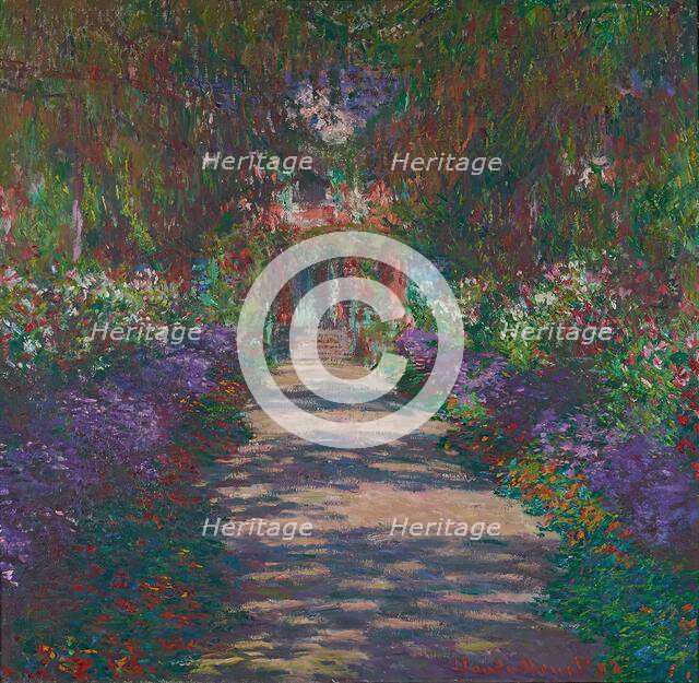 An avenue in Monet’s garden in Giverny, 1902. Creator: Claude Monet.
