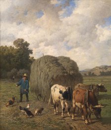 Haycart, c1830-1880. Creator: Louis Robbe.
