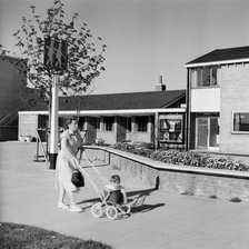 The Twin Foxes public house, Stevenage, Hertfordshire, 1950s-1960s. Creator: Eric de Maré.