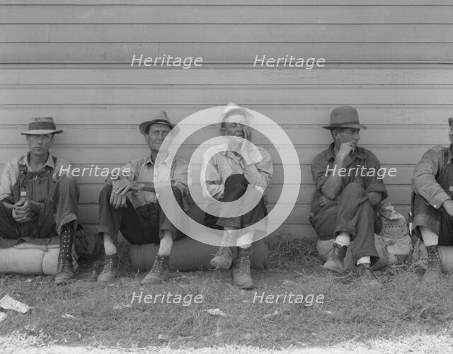 Bindle stiffs in town three weeks before opening of Klamath..., Tule Lake, Siskiyou County, CA, 1939 Creator: Dorothea Lange.